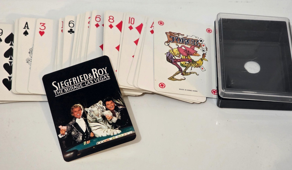Single Swap Playing Card MAGICIANS SIEGFRIED + ROY MIRAGE VEGAS TIGER